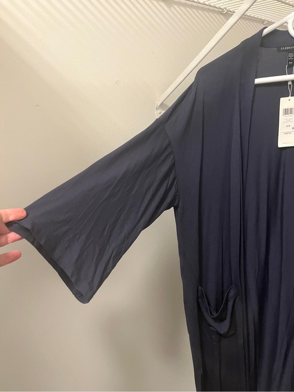 NWT Eileen Fisher Eileen Fisher Fine Jersey Elbow-Sleeve Jacket M - Picture 5 of 8
